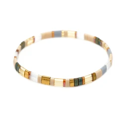Go2Boho Kpop Tila Bracelet for Women Fall Winter Miyuki Bracelets Accessories Gifts Female Winter Pulseras Stretch Jewelry