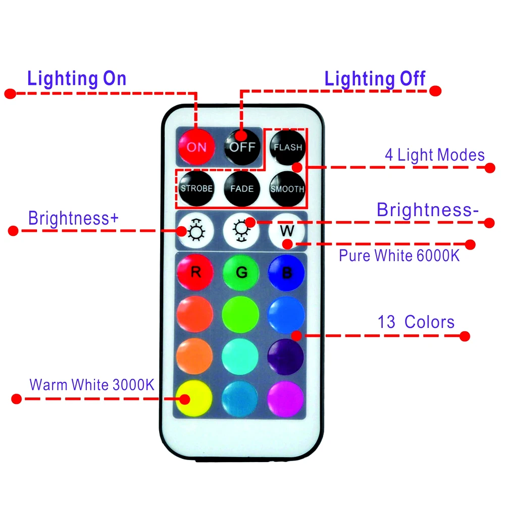 Lâmpada subaquática da noite com controle remoto, luz submersível, alimentado por pilhas, piscina, vaso, tigela, decoração do casamento, 10 LEDs