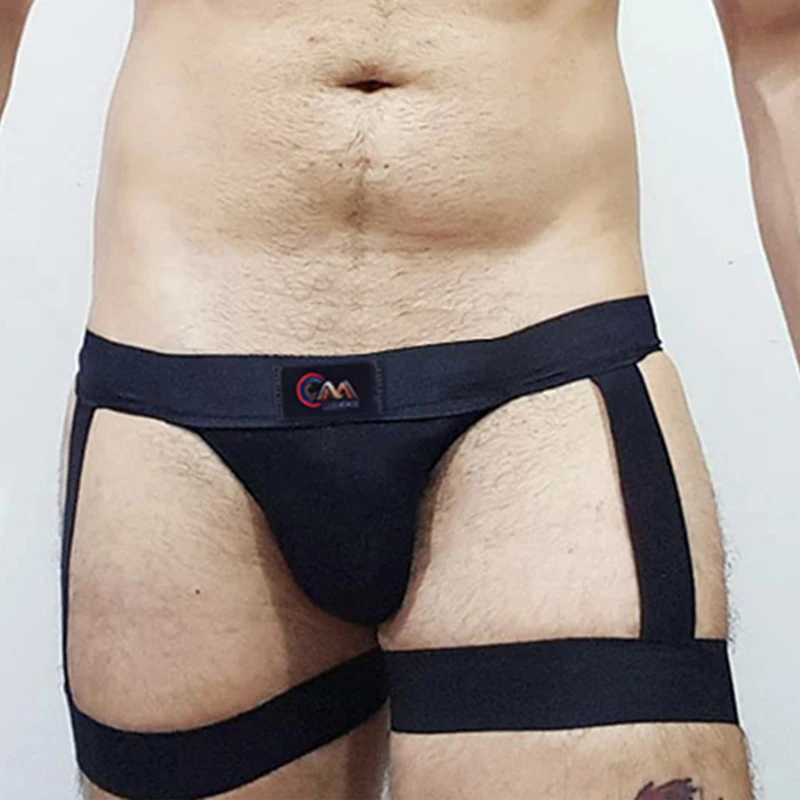 CLEVER-MENMODE Underwear Sexy Men Strap Leg Belt Lingerie Briefs Harness Fetish Elastic Bondage Underpants Erotic Hombre Costume