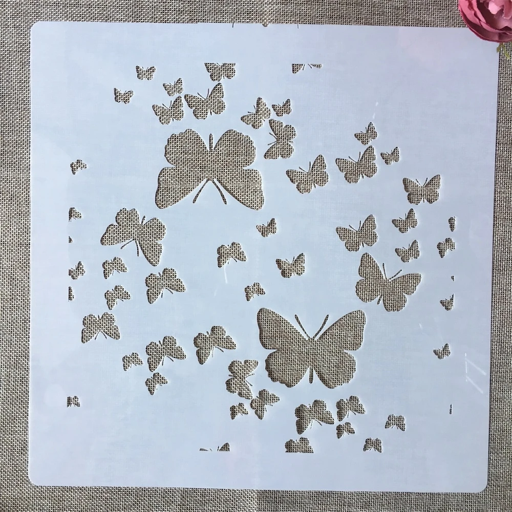 

30*30cm Big Mandala Butterflies DIY Layering Stencils Wall Painting Scrapbook Coloring Embossing Album Decorative Template