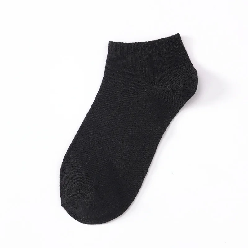 Oversize Men\'s Socks Cotton Plus Size Solid Color Men Business Casual Short Ankle Sock Black White Gray Summer Calcetines Hombre