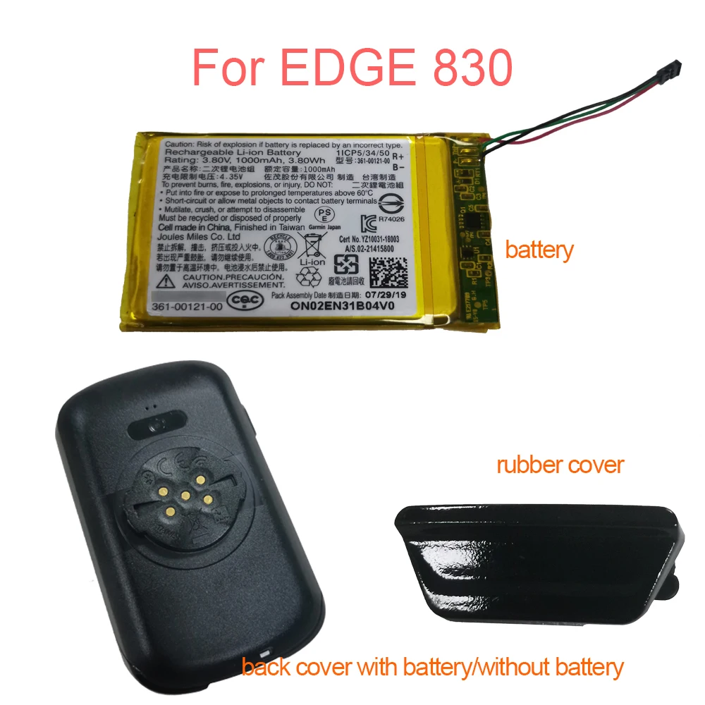 

For GARMIN EDGE 830 EDGE830 361-00121-00 Battery / Rubber Case With Screws Ageing Replacement / Back Cover Case With Battery