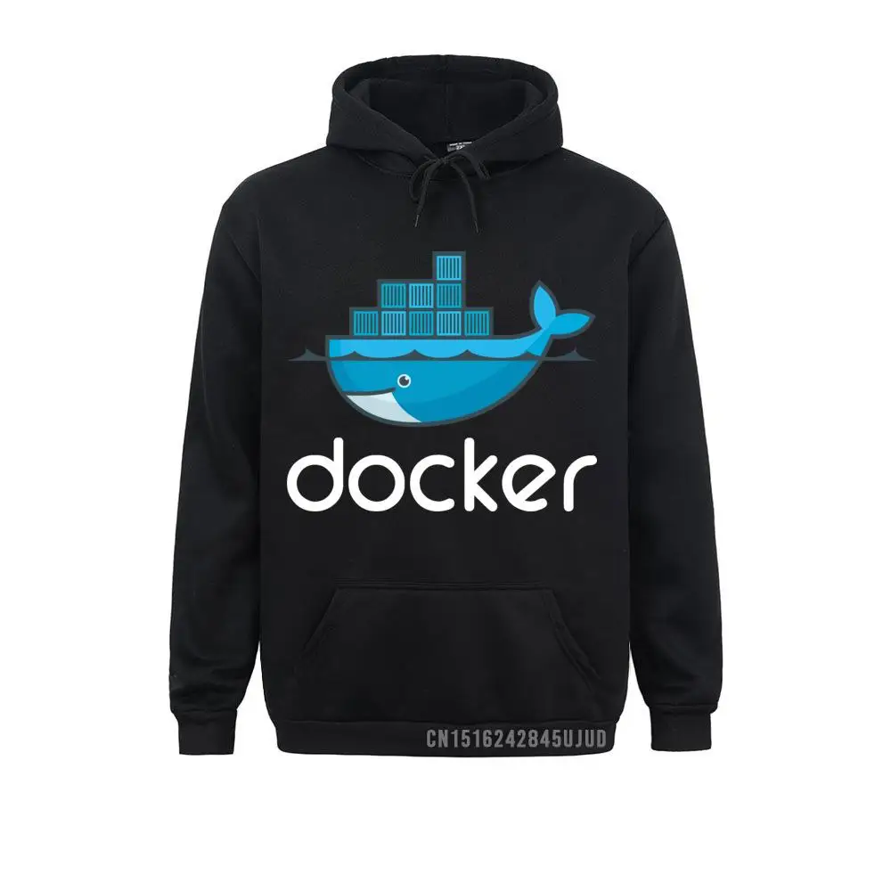 Geek Men Hoodie Docker Logo Sweatshirts Linux Javascript Computer Rogramming Developer Pullover Programmer Coder Coding Hoody