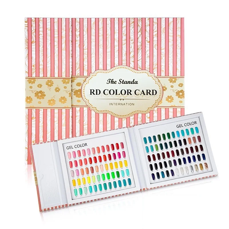 120 Colors Nail Art Display Book Nail Tips Display Chart Stand Nail Gel Polish Color Display Book Show Design Shelf Organizer