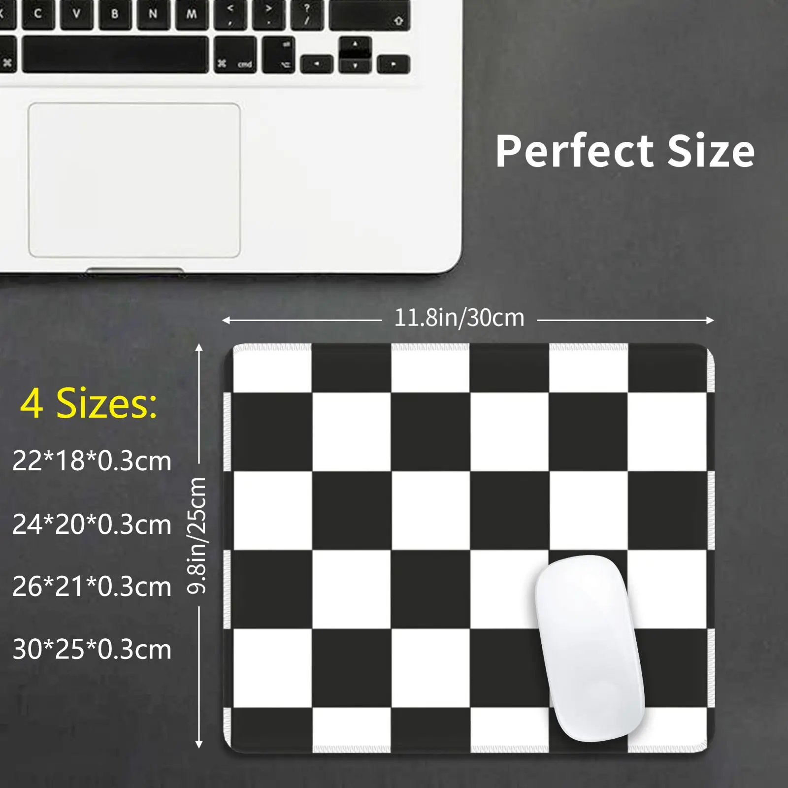 Check Pattern&chess Mouse Pad DIY Print Ska Music London Londoner Culture Price Style Stylish Small