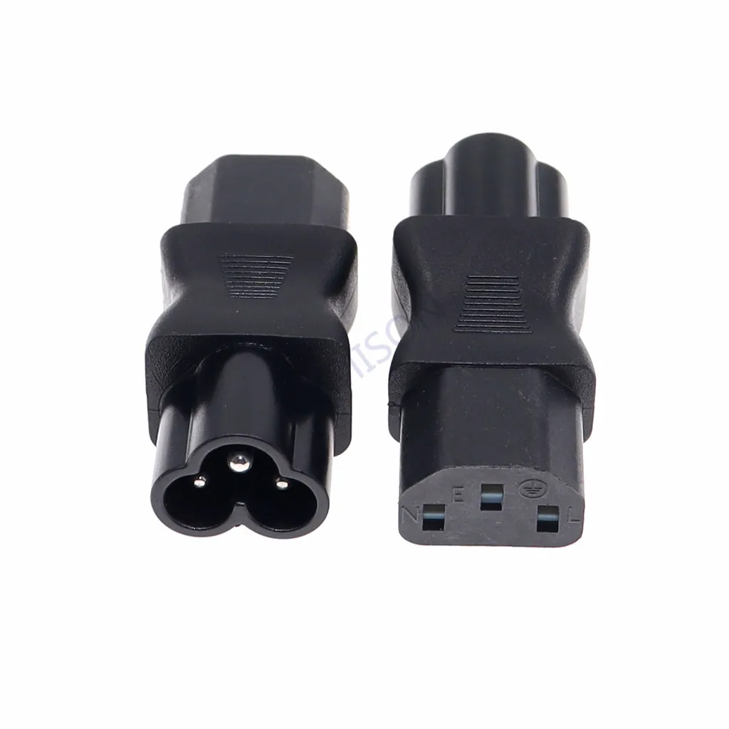 IEC 320 C13 3Pole Female To C6 Male AC Power Converter C13-C6 Adapter 10A 250V