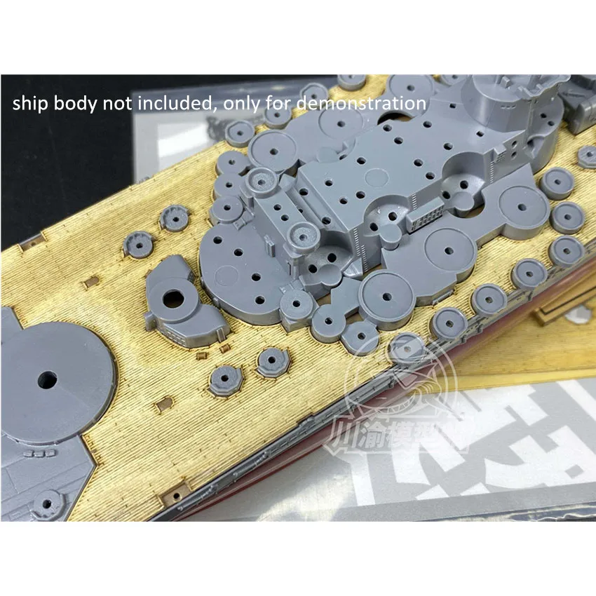 Pont en bois à l'échelle 1/700 pour FUJIMI # 460543 Kit de modèle KII de cuirassé de la marine japonaise