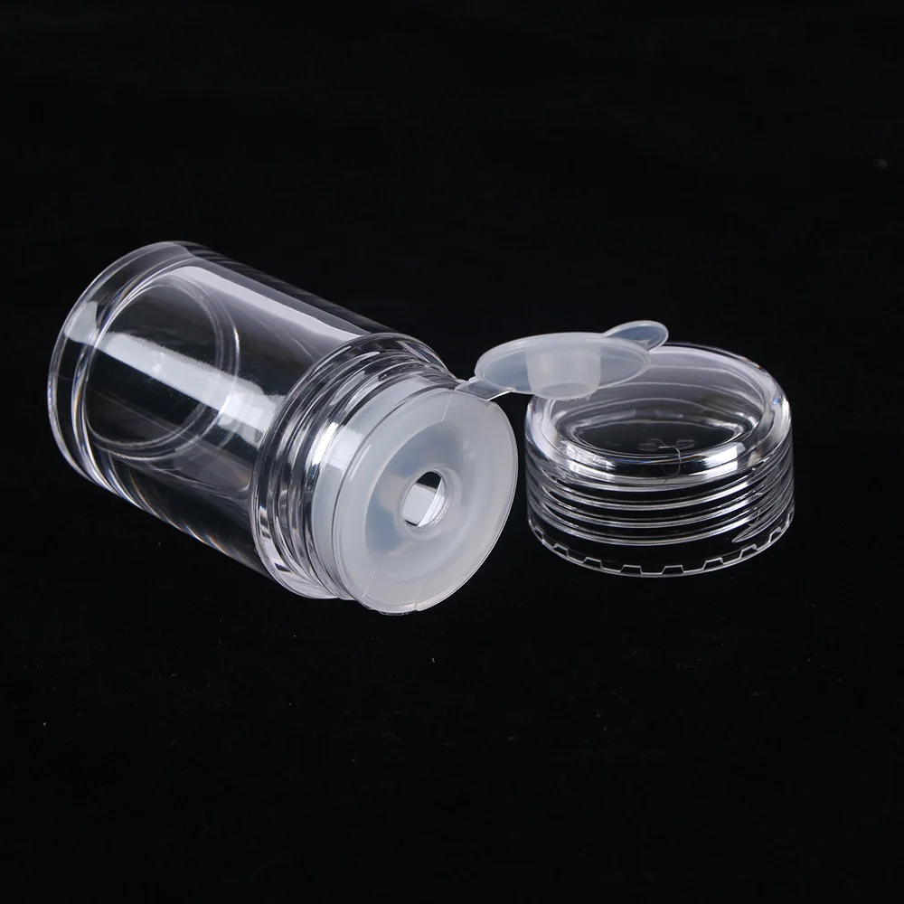 Frascos de polvo sueltos vacíos transparentes de 10ml, 1 contenedor con tapa de tornillo, botella DIY para herramientas de maquillaje, botellas