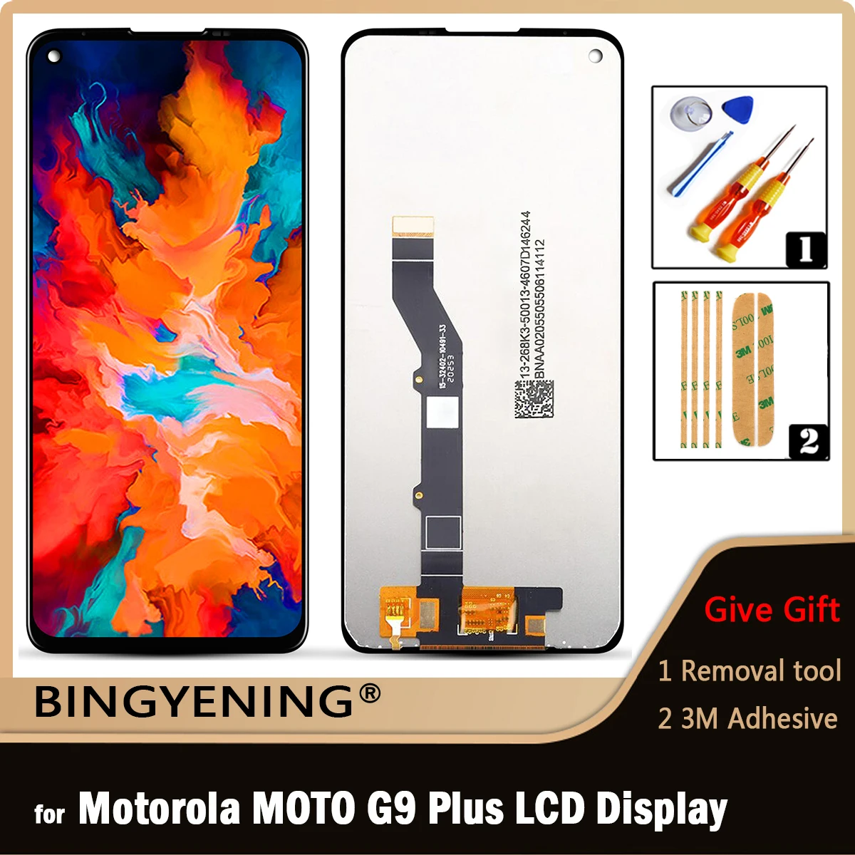 

For Motorola Moto G9 Plus XT2087-1 XT2087-2 Full LCD Display Screen Touch Digitizer Assembly with Frame Replace