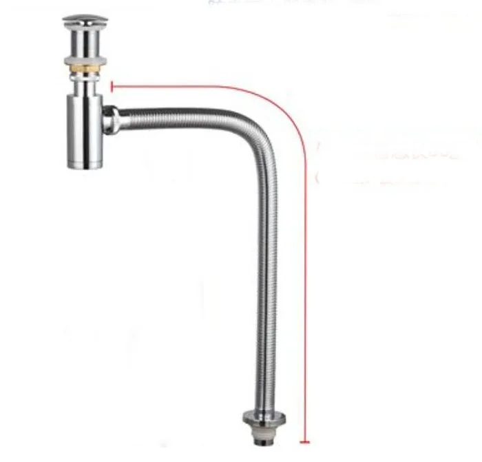 Basin Pop up drain-pipe Basin Sink Drain Pipe P-Trap Old Style Solid Brass Wall Siphon Bottle Trap AG233