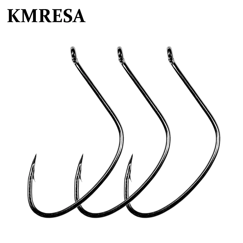 Offset Fishing Hooks #4 #3 #2 #1 #1/0 #2/0 #3/0 Wacky Rig Drop Shot Hook Crank Worm Fishhook Bass Fishing Tackle