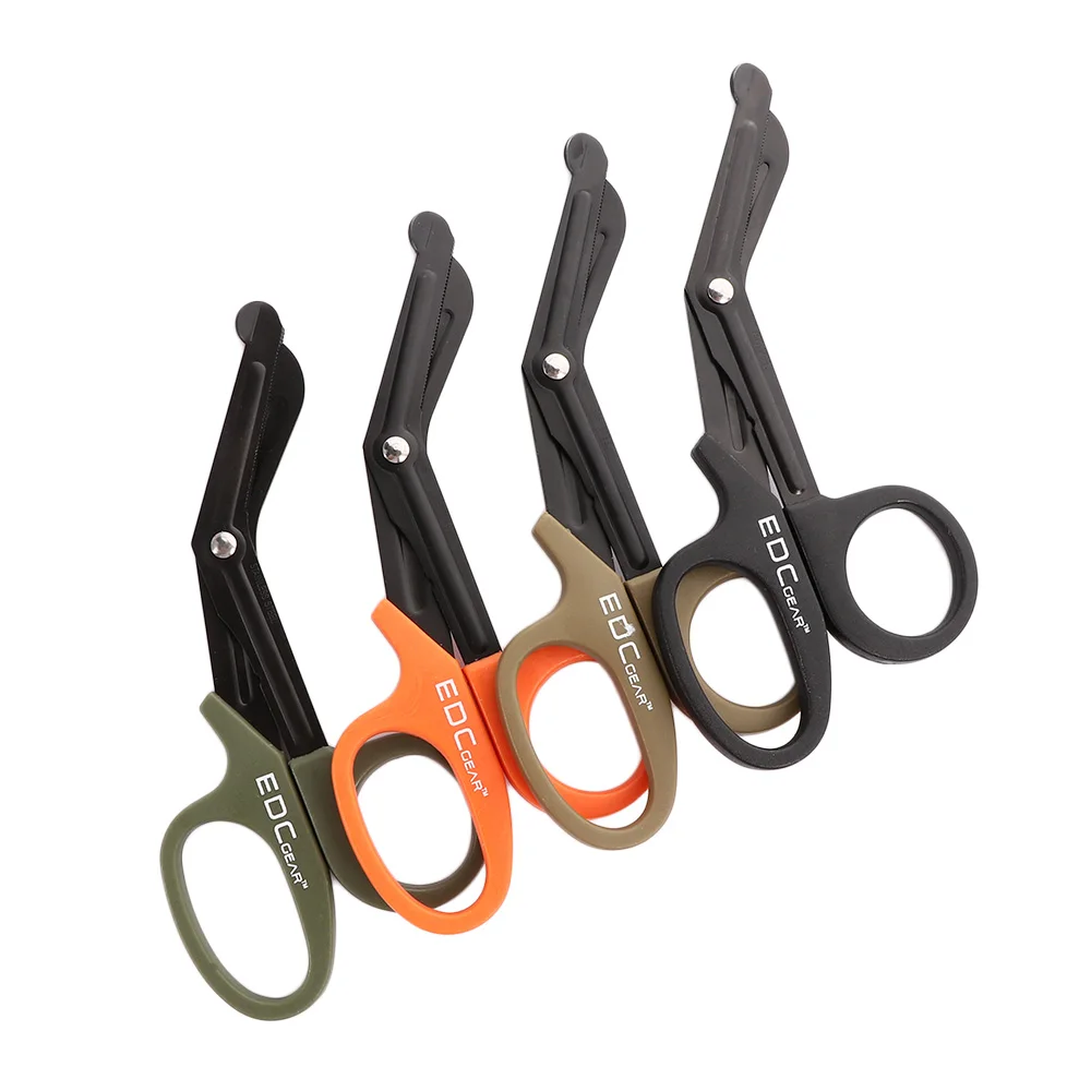 

18.3cm EMT EDC Multi Function Rescue Scissor Trauma Gauze Emergency Aid Shear Home Utility Camp Outdoor Tools