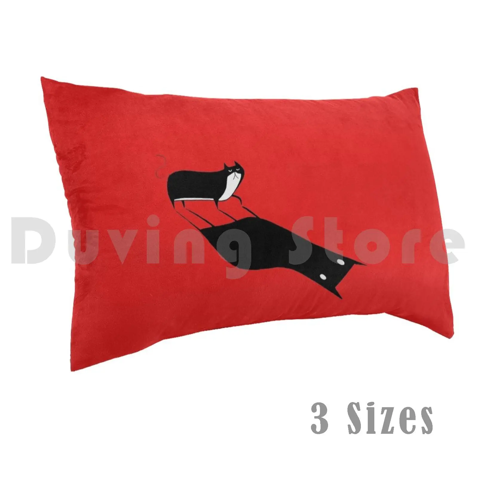 

Shadow Pillow Case Printed 50x75 Cat Feline Pet Black And White Cat Tuxedo Shadow Eye Light And Dark Dark