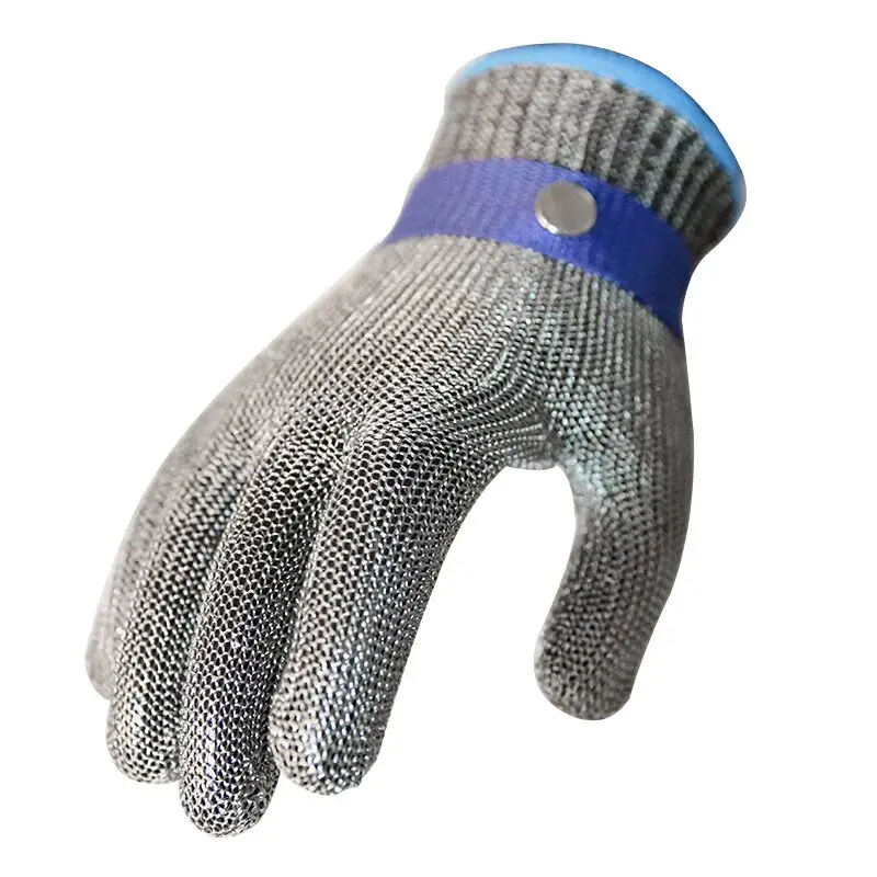 Cut Proof Protect Work Glove 100% Stainless Steel ANSI Cut 5 Safety Metal Mesh Butcher Gloves