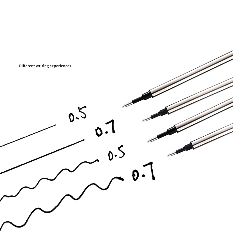 8 Cái Bộ Bút Bi Đổ JINHAO Tiêu Chuẩn Màu Đen Và Màu Xanh Mực Tháp Bóng Lăn Cổ Thụ 0.5MM 0.7MM Công Sở Trường Phụ Kiện