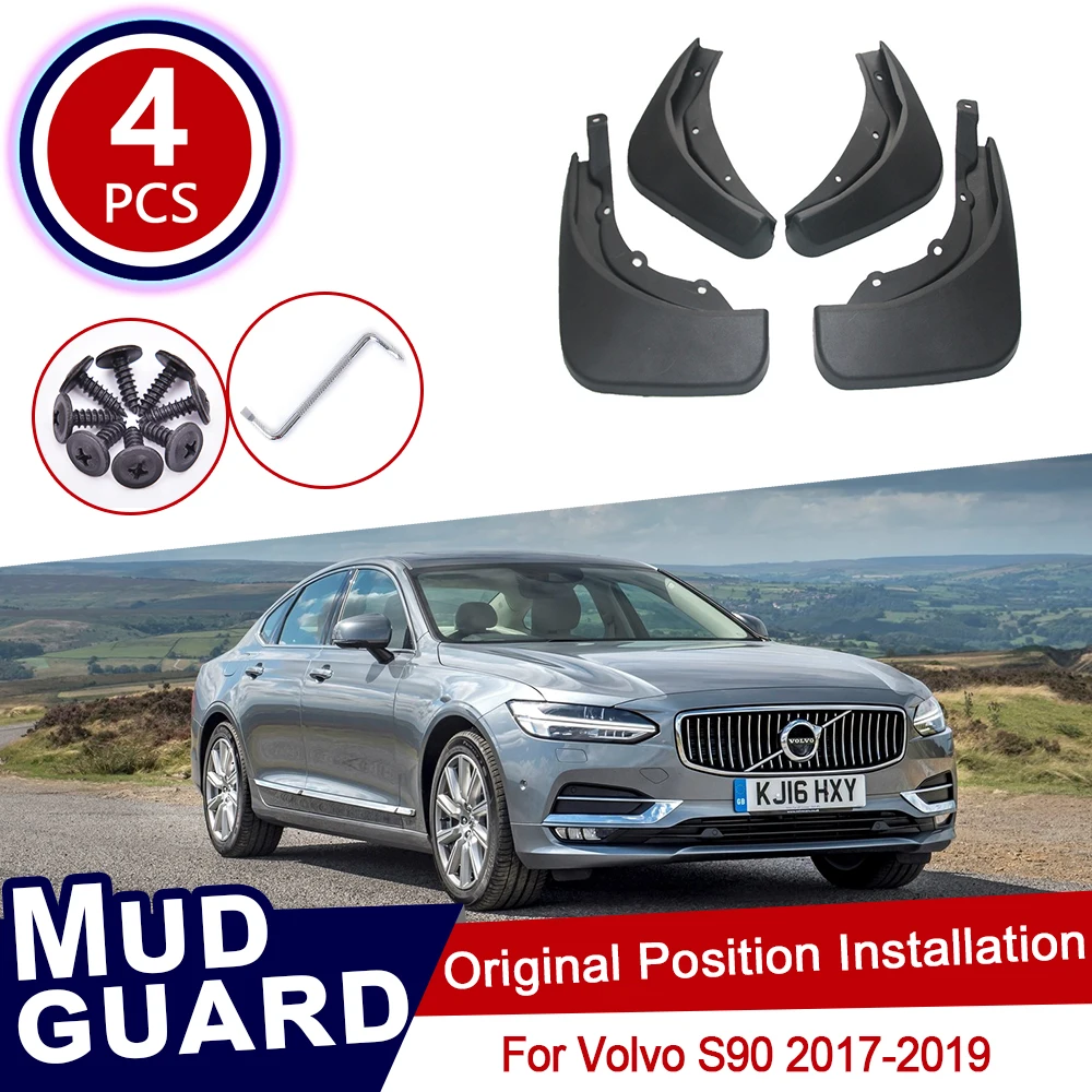 

4Pcs Set for Volvo S90 2017 2018 2019 Car Wheel Mud Flaps Front Rear Mudguard Splash Guards Fender Mudflaps Flap Accessories