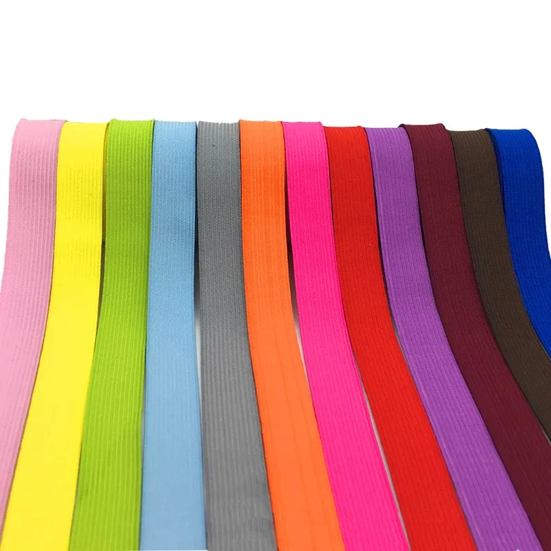 20mm Colorful High-elastic Elastic Bands Rope Rubber Band 2cm Spandex Ribbon Sewing Lace Trim Waist Band Garment Accessory