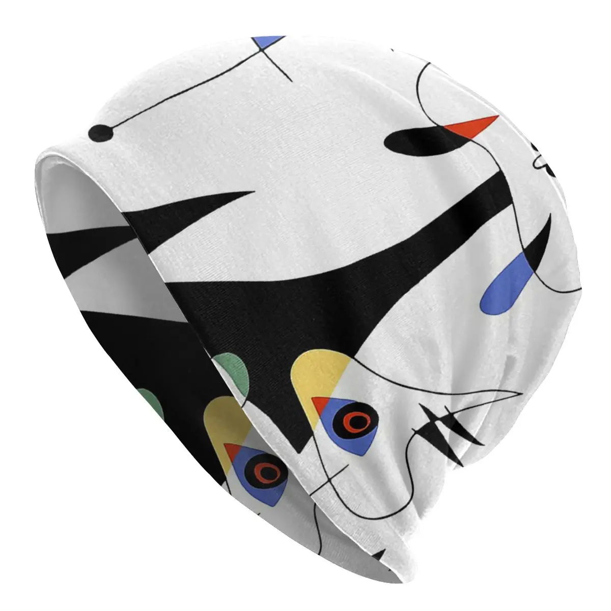 

Joan Miro Sun Bonnet Hats Autumn Winter Street Skullies Beanies Hats for Men Women Knitting Hats Spring Warm Dual-use Caps