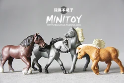 Miniature Horse Model Appaloosa Lusitano Clydesdale Haflinger Pony Steed Pinto Stallion Ranch Wild Animal Ornaments Figurine Toy