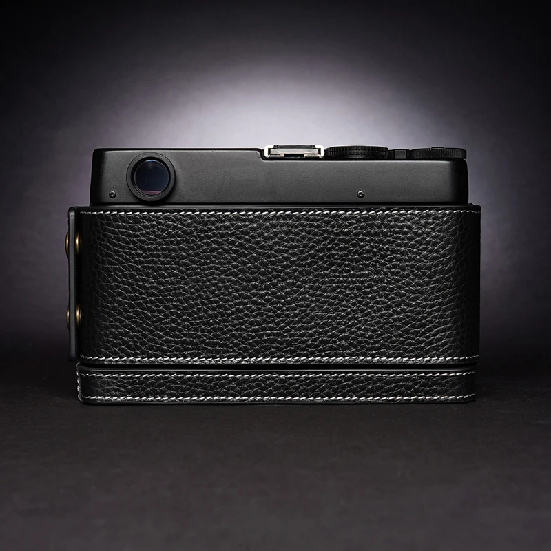 تصميم لكونيكا هيكسار RF اليدوية جلد طبيعي كاميرا نصف كيس غطاء حقيبة