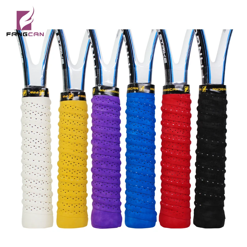 FANGCAN 3 szt. FANGCAN perforowana taśma do tenisa antypoślizgowa opaska przeciwpotna Overgrip do rakiety do badmintona Squash Paddle