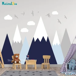 Cartoon Mountains Decal Woodland Wall Sticker Home Decor For Kids Baby Room Princess Room Nursery Decoration BA976