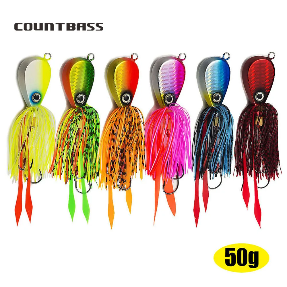 6pcs 50g 1.8oz Salty Rubber Jigs, Bottom Madai jigs with rubber hook, Squid trolling Fishing Lures, Snapper Jigs