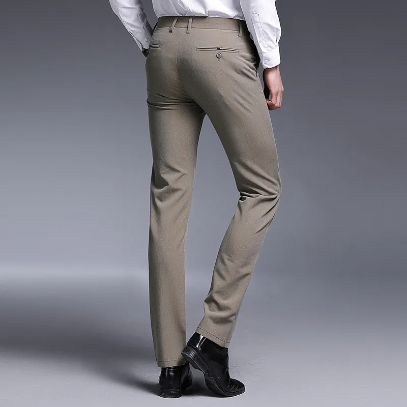 MRMT-pantalones de autocultivo para hombre, pantalones transpirables ultrafinos para negocios, pantalones de ocio para hombre, 2024