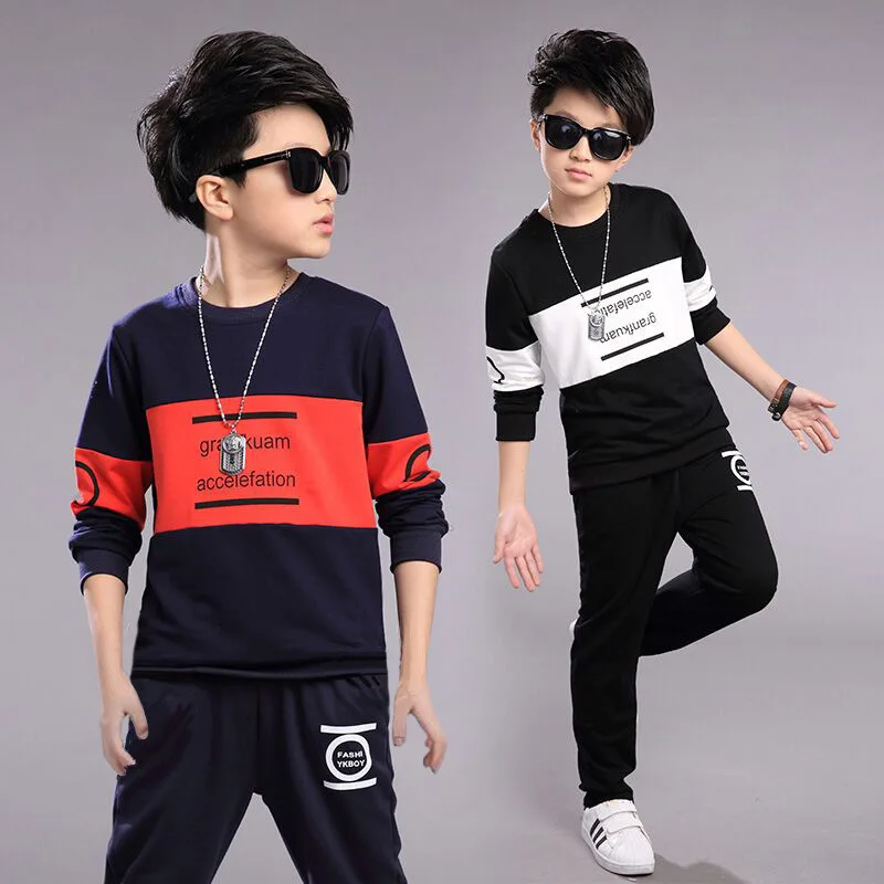 2024 New Baby Boys winter Autumn Sweatshirt Sports Tracksuits Kids velvet Casual clothes sweater + Pant 5 6 7 8 9 10 11 12 year