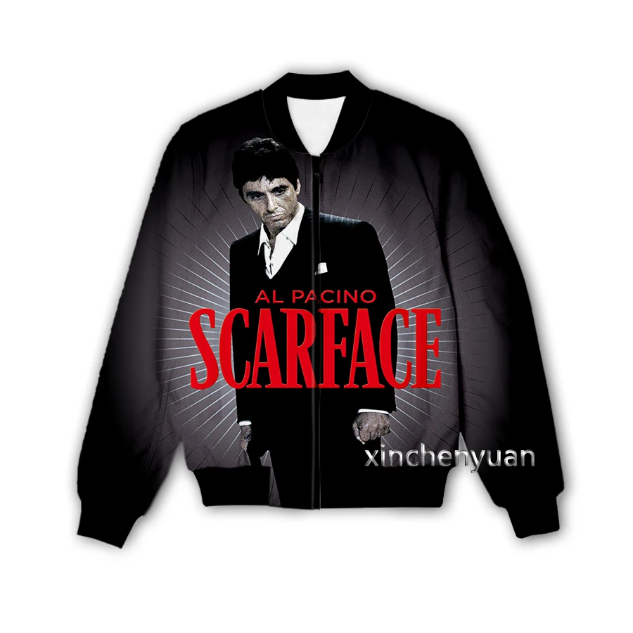 Phechion New Men/Women Scarface 3D Printed Jacket Fashion Streetwear Men Loose Sporting Jacket & Coat M73