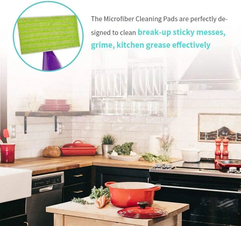 Ersatz Mikrofaser Mopp Pads für Swiffer Wet & Dry Mop Starter