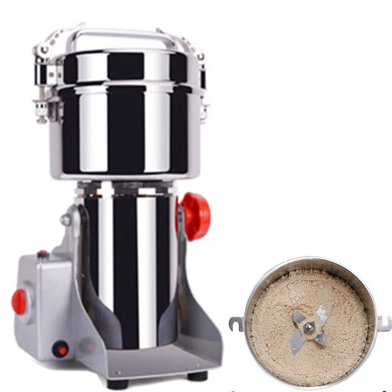 800g Coffee Bean Herb Chili Flavoring Grains Grinder Machine Medicine Powder Crusher Mill Dry Food Spices Grinding