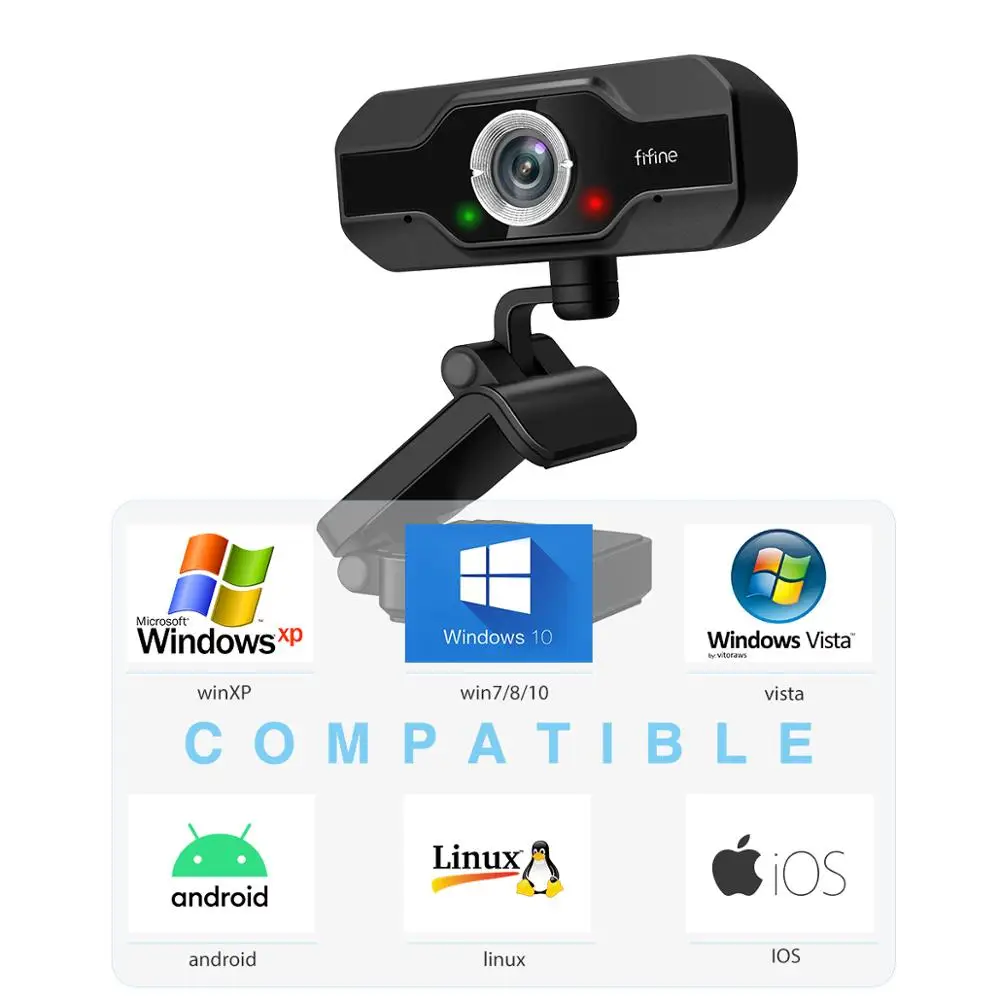 Top 1080p Full HD PC Webcam für USB Desktop & Laptop , Live Streaming Webcam mit Mikrofon HD Video, für Video Calling-K432