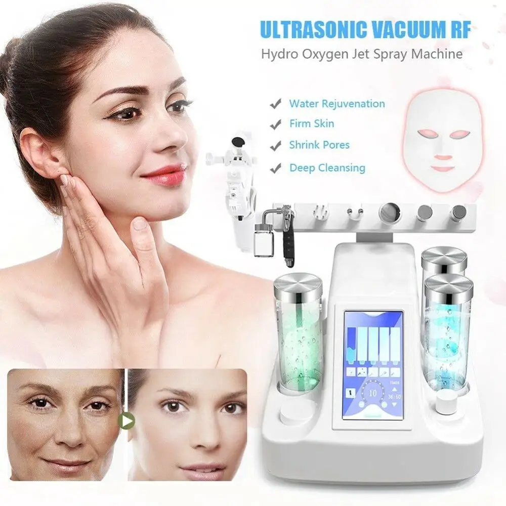 

7 in 1 Multifunctional Hydro Oxygen Machine Micro Bubbles Vacuum Suction Blackhead Acne Removal Facial Moisturizing Sprayer Beau