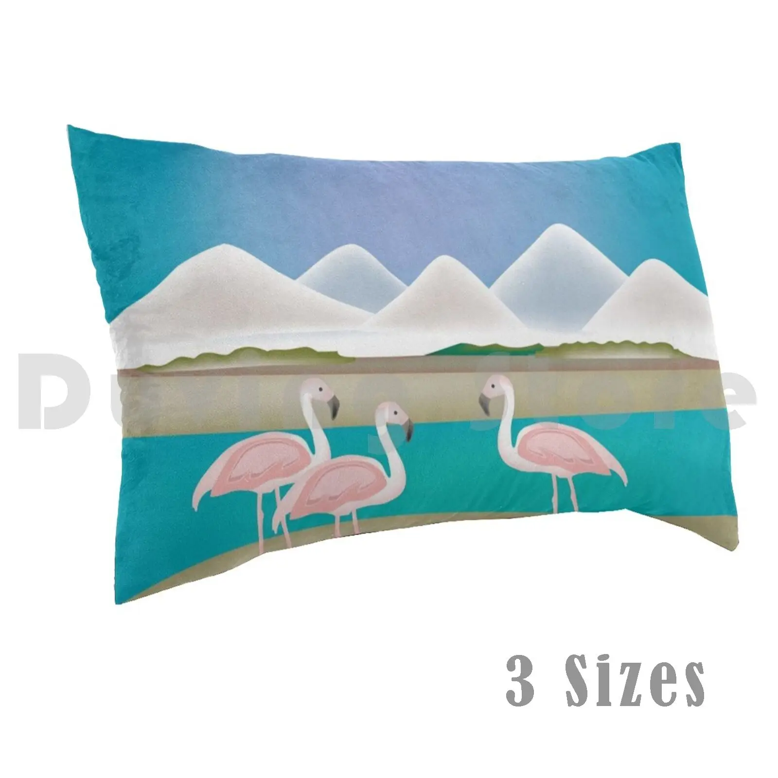 Bonaire-Skyline Illustration By Loose Petals Pillow Case Printed 50x75 Bonaire Cities City Scapes Skyline