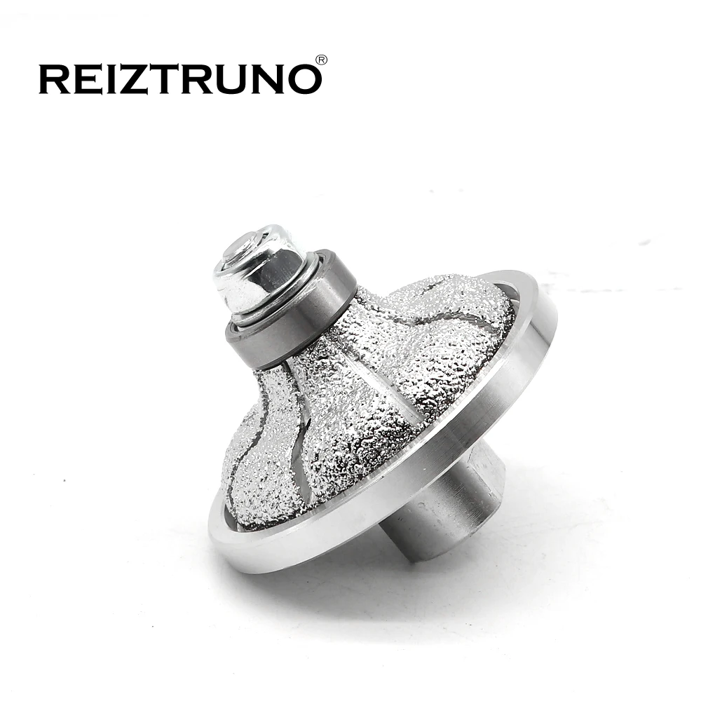 Reiztruno F20 Vacuum Brazed Ogee Diamond Tangan Pemantauan/Hand Router Bit untuk Routing Granit dan Marmer, D65mm,1Pc