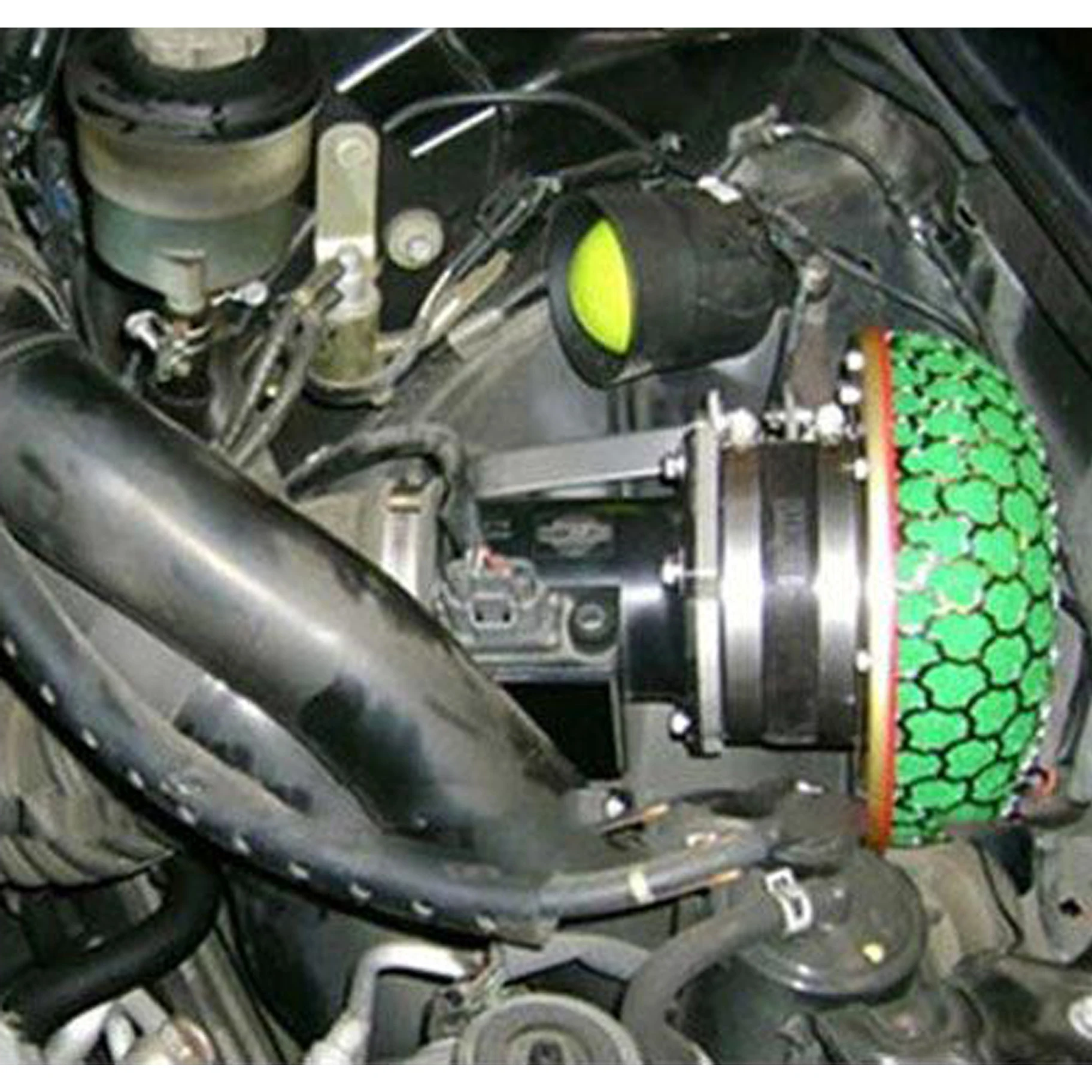 Round Mushroom Design Air Filter Green Intake Flow Cleaner System Filter 60mm Interface Universal Fit For Most Car