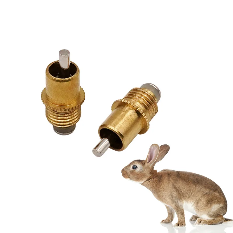 100Pcs Rabbit Copper Drinker Nipples Rabbit Drinking Water Accessories Chicken Quail Birds water feeding Equipment