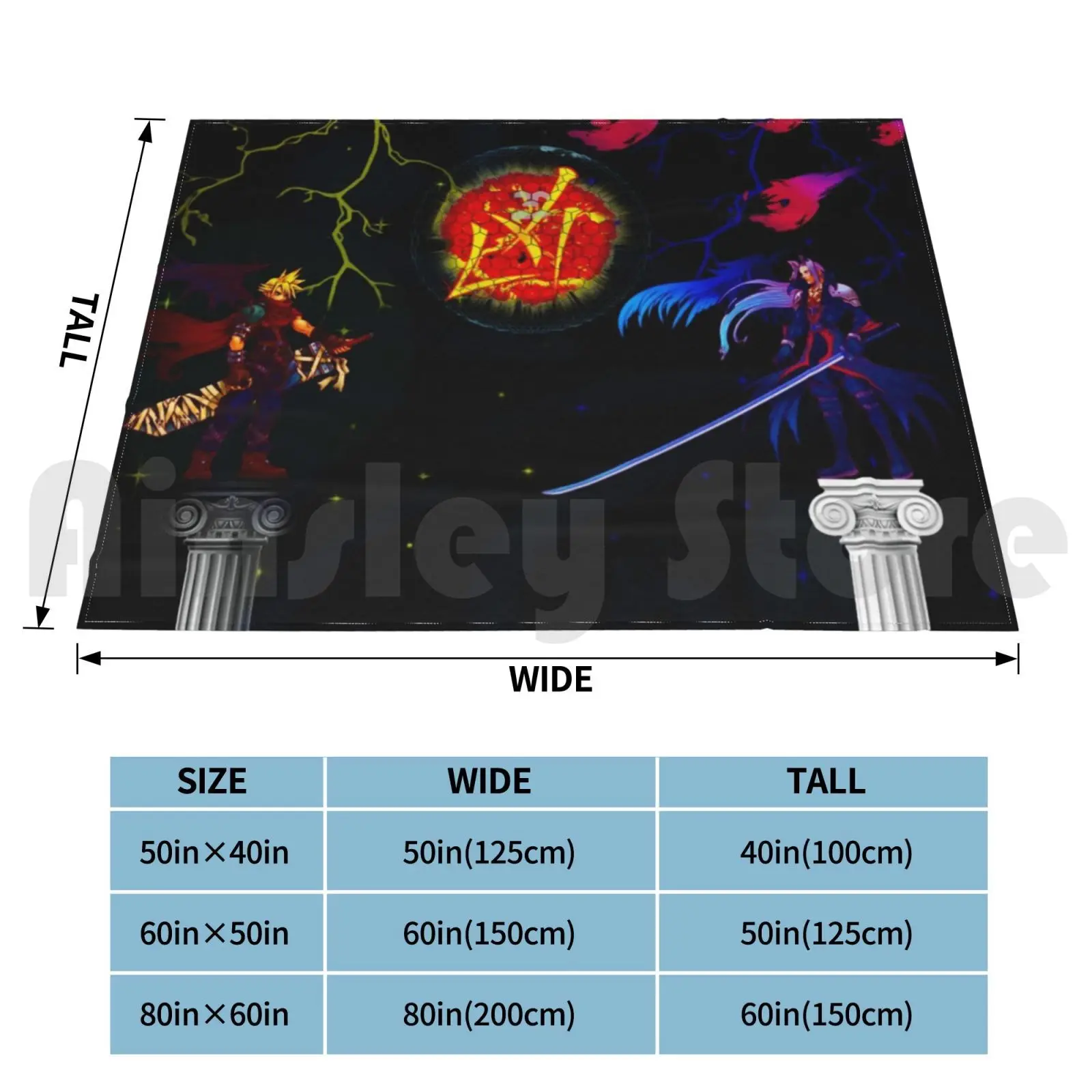 Final Hearts Blanket For Sofa Bed Travel Gaming Video Games Final Fantasy Kingdom Hearts Inspirational Cool