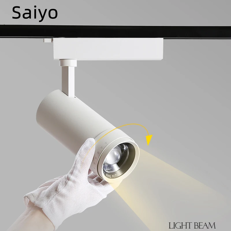 

Saiyo Led Track Lights COB 7W 12W 18W Aluminum High quality Rail lamp For Kitchen Store Ceiling lamp