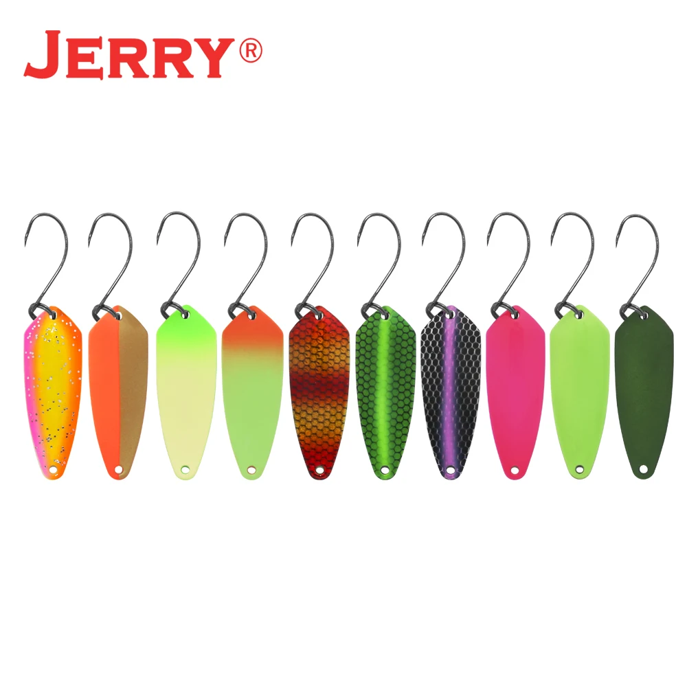 Jerry Aqulia 3g 4.5g Fishing Bait Fishing Metal Spoon Lure Bait For Trout Bass walleye Spoons Small Hard Sequins Spinner Spoon