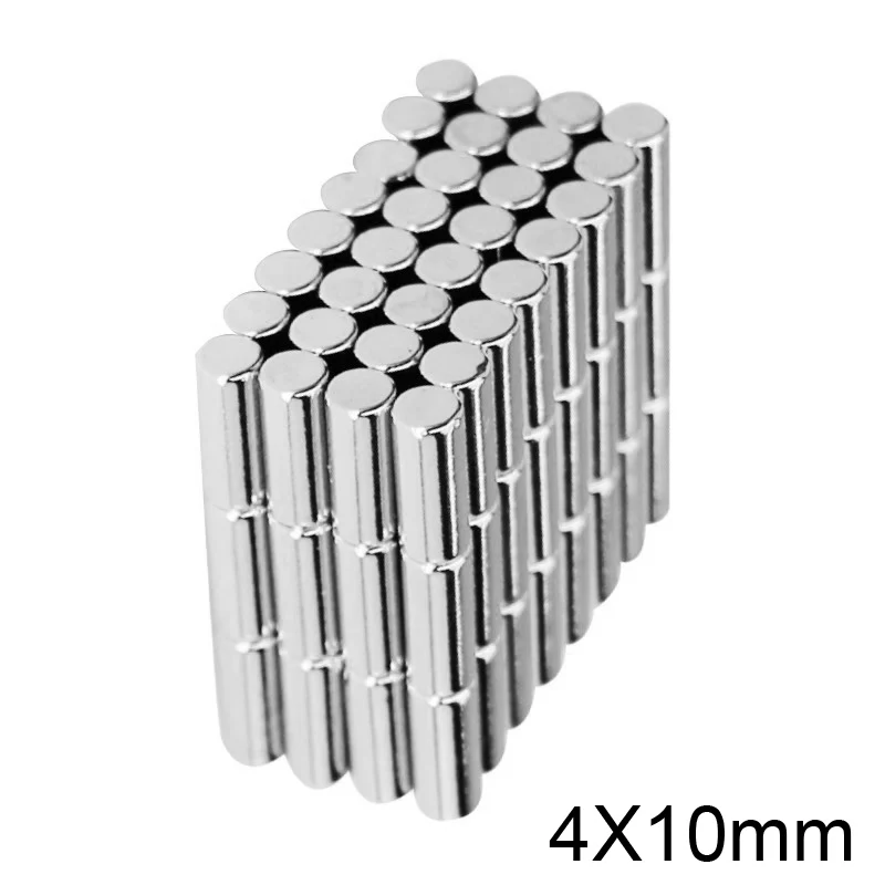 20~500PCS 4x10 mm Strong Cylinder Rare Earth Magnet 4mm x 10mm Round Neodymium Magnets 4x10mm Mini Small N35 Magnet 4*10 mm