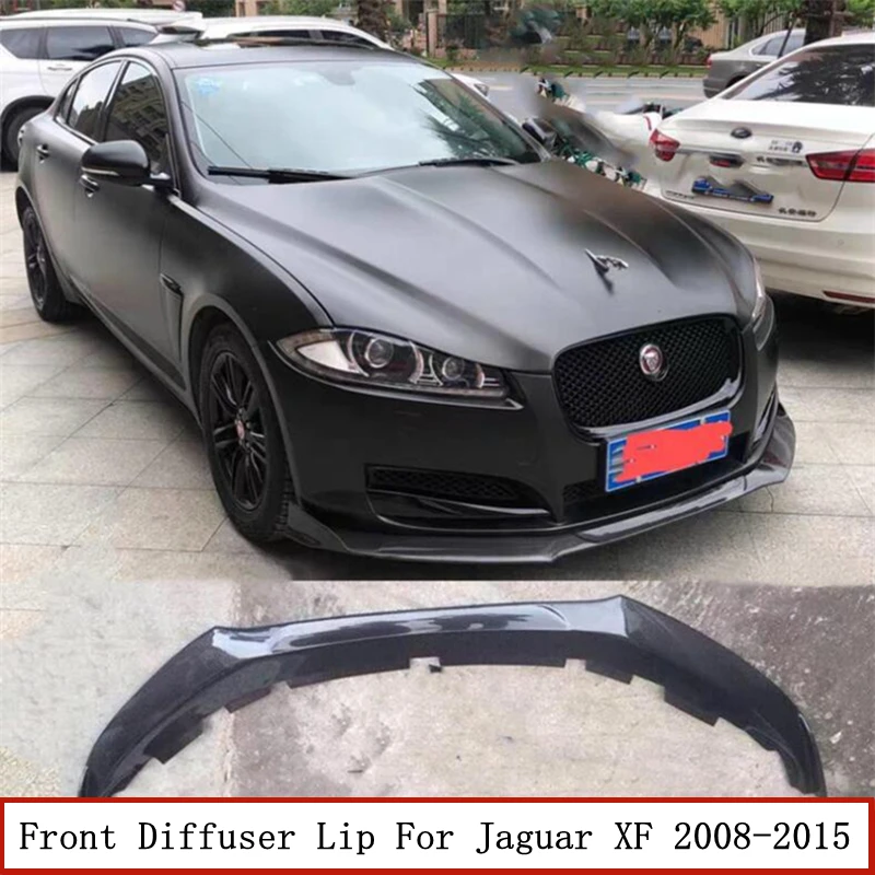 For Jaguar XF 08 2009 2010 2011 2012 2013 2014 2015 Real Carbon Fiber Front Diffuser Lip Spoiler High Quality Bumper Accessories