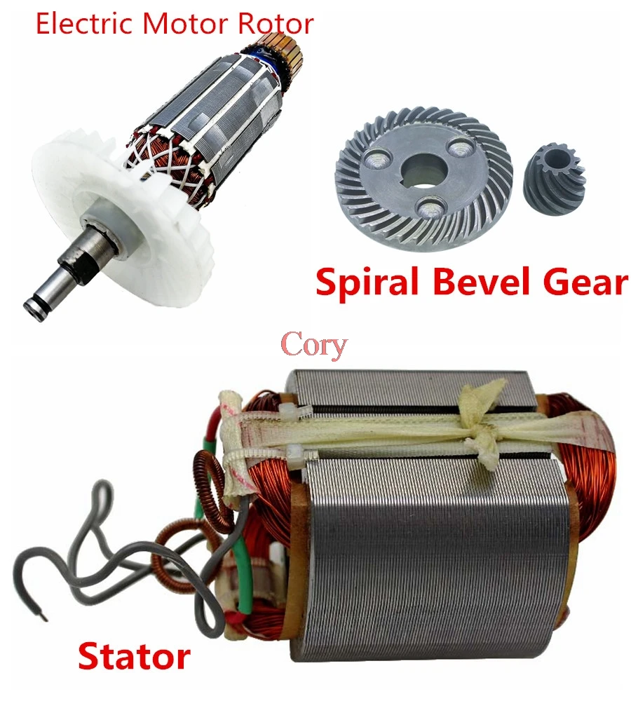 1PC For Makita 9523B Angle Grinder Electric Motor Rotor/Stator/Spiral Bevel Gear AC 220V Angle Grinder Replacement 