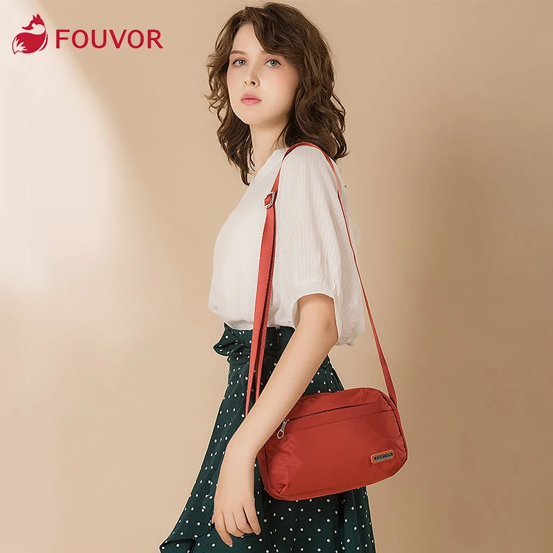 Fouvor Nylon Small Bag For Women Simple Wild Canvas Casual Ladies Oxford Shoulder Messenger Bag For Teenage Girls 2800-28