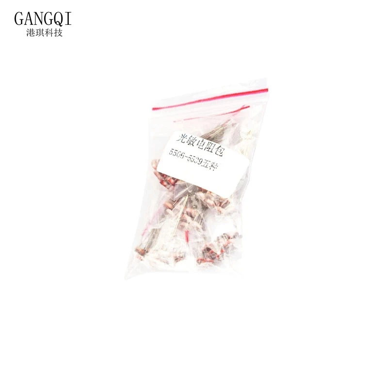 50 قطعة/الوحدة LDR صور ضوء المقاوم الحساسة الكهروضوئية Photoresistor عدة GL5506 GL5516 GL5528 GL5537 GL5539 5 القيم * 10 قطعة