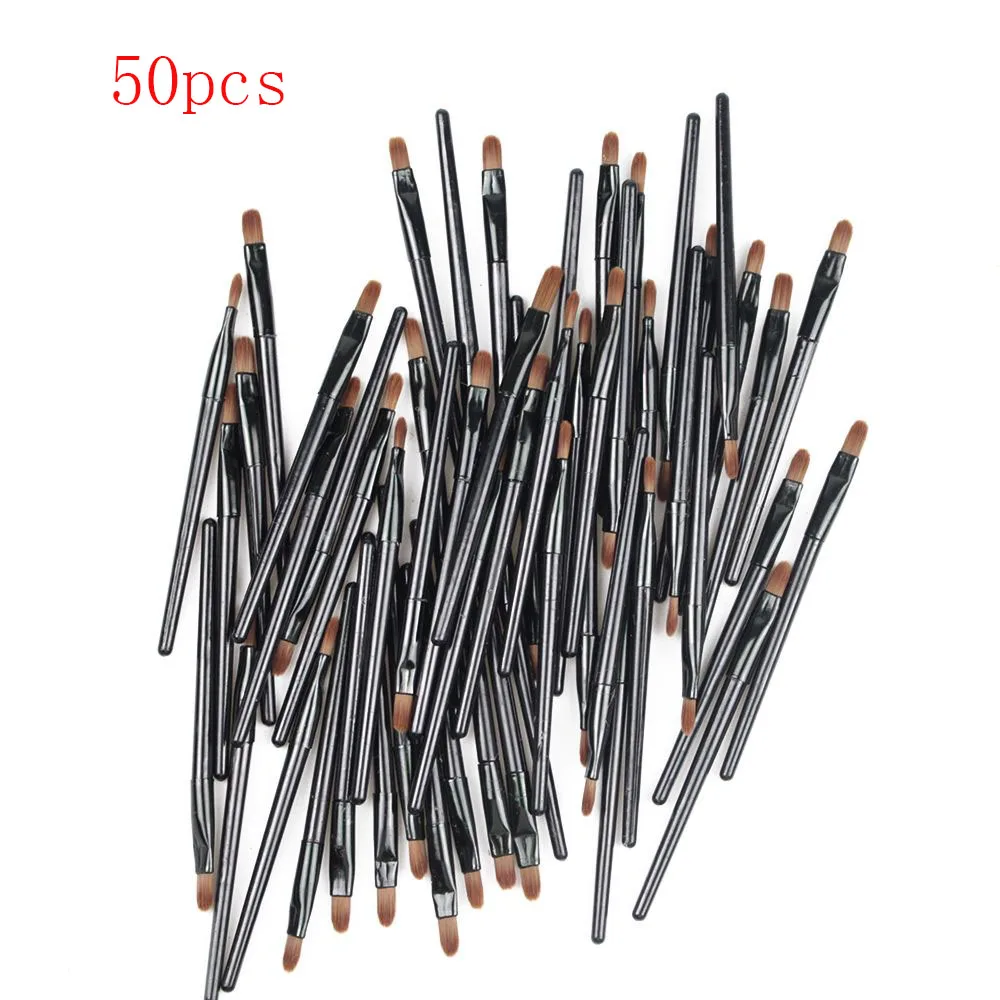 

50Pcs Disposable Lip Brush Gloss Wands Applicator Professional Makeup Cosmetic Brush Lip Liner Brush Eyeliner Brush Makeup Tools