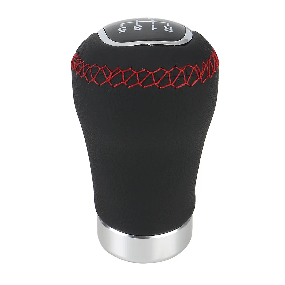 Gear Shift Knob 5/6 Speed Shifter Lever Manual Transmission Car PU Leather With Gear Knob