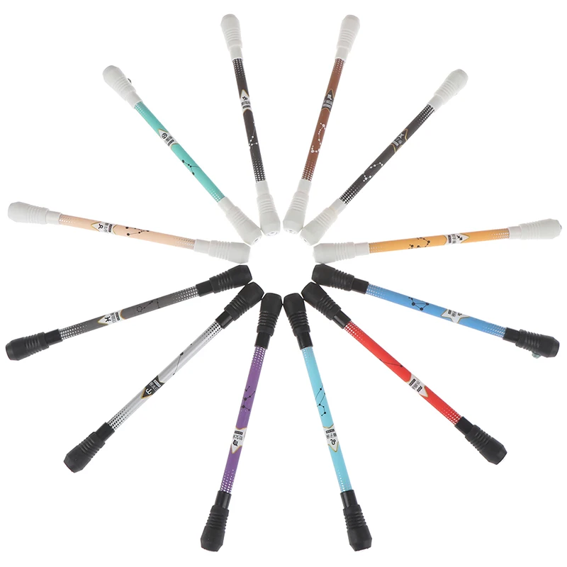 None Smooth Surface Ant-slip Spinning Rotation Pen 0.5 Pen Head Fluent Writing Color Random