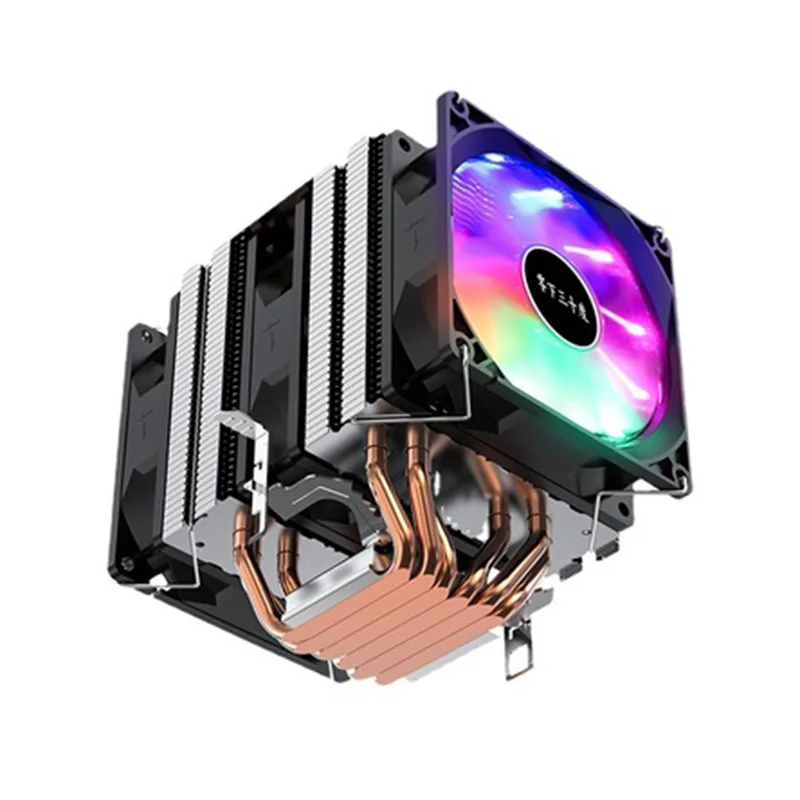 Di alta Qualità 6Heat-Pipes RGB 3PIN CPU del dispositivo di Raffreddamento di Raffreddamento Del Radiatore 3 Ventole Per AM2/AM3/AM4 LGA 1150 1155